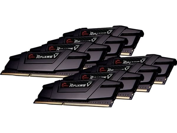 G.Skill Ripjaws V - DDR4 - sett - 256 GB: 8 x 32 GB - DIMM 288-pin - 3200 MHz / PC4-25600 - CL16 - 1.35 V - ikke-bufret - ikke-ECC - klassisk svart