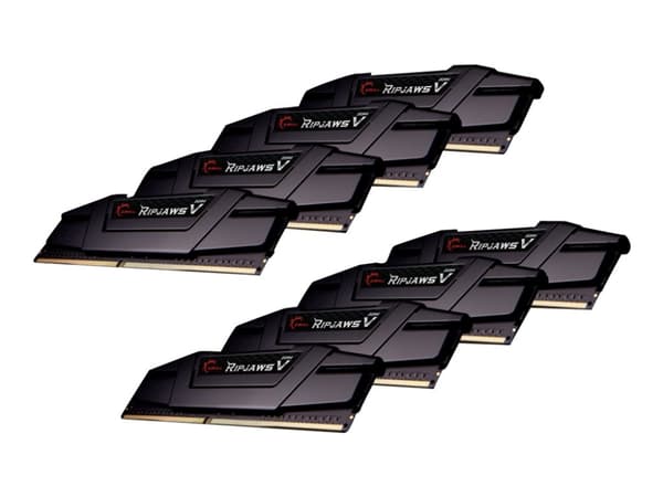 G.Skill Ripjaws V - DDR4 - sett - 256 GB: 8 x 32 GB - DIMM 288-pin - 3200 MHz / PC4-25600 - CL16 - 1.35 V - ikke-bufret - ikke-ECC - klassisk svart