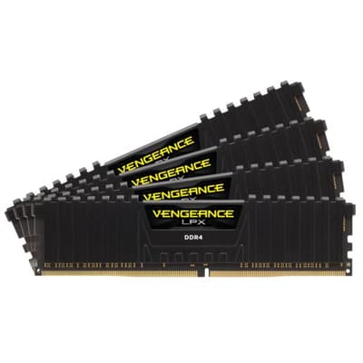Corsair Vengeance LPX 64GB DDR4 3200MHz, 4x16GB, 1.35V, Black
