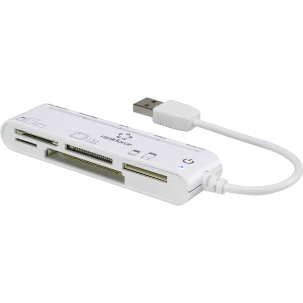 Renkforce CR45e Extern minneskortläsare USB 2.0 Vit