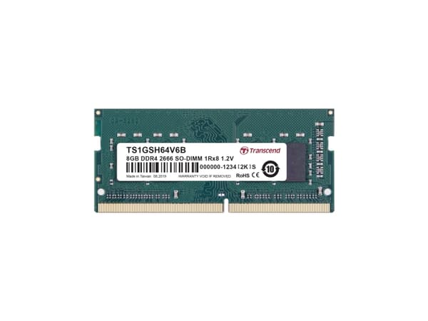 Transcend - DDR4 - modul - 8 GB - SO DIMM 260-pin - 2666 MHz / PC4-21300 - CL19 - 1.2 V - ikke-bufret - ikke-ECC