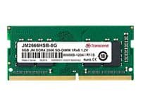 Transcend JetRAM - DDR4 - modul - 8 GB - SO DIMM 260-pin - 2666 MHz / PC4-21300 - CL19 - 1.2 V - ikke-bufret - ikke-ECC