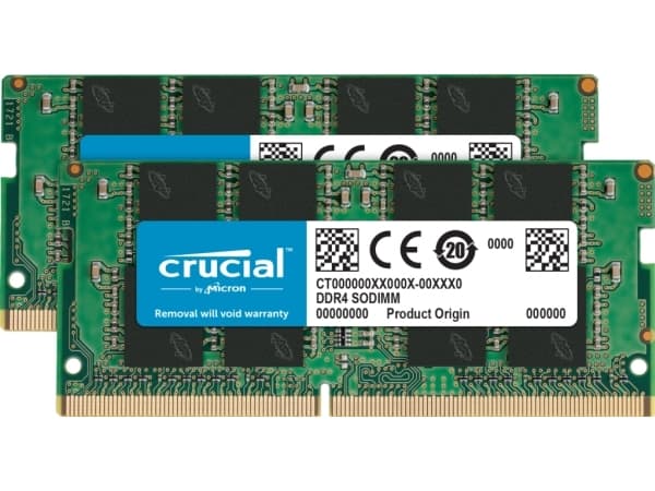 Crucial - DDR4 - sats - 32 GB: 2 x 16 GB - SO DIMM 260-pin - 3200 MHz / PC4-25600 - CL22 - 1.2 V - ej buffrad - icke ECC