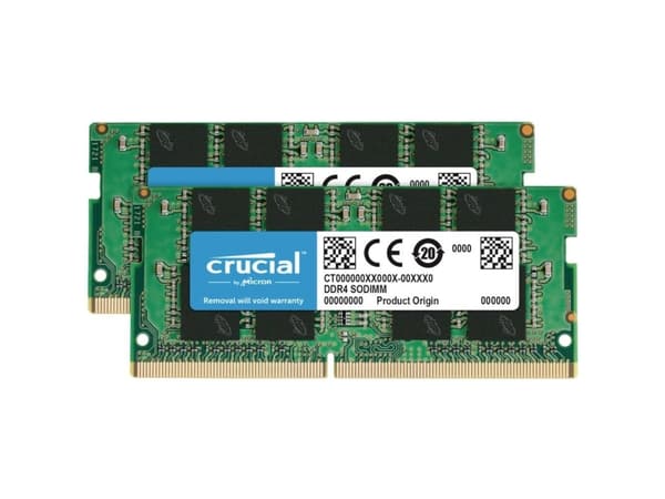 Crucial - DDR4 - sats - 32 GB: 2 x 16 GB - SO DIMM 260-pin - 3200 MHz / PC4-25600 - CL22 - 1.2 V - ej buffrad - icke ECC