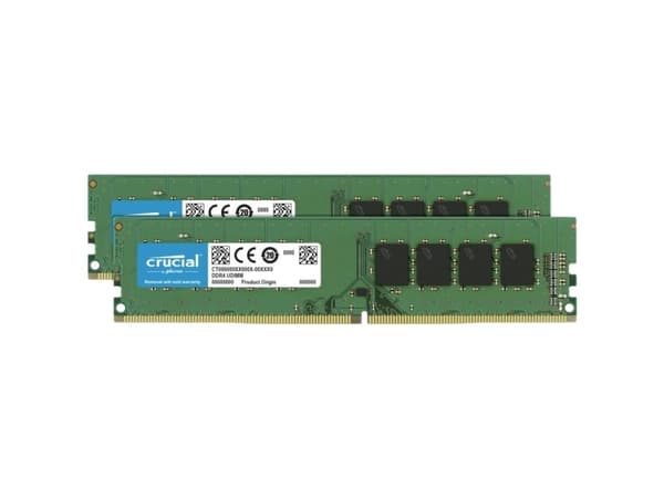 Crucial - DDR4 - sats - 16 GB: 2 x 8 GB - DIMM 288-pin - 3200 MHz / PC4-25600 - CL22 - 1.2 V - ej buffrad - icke ECC