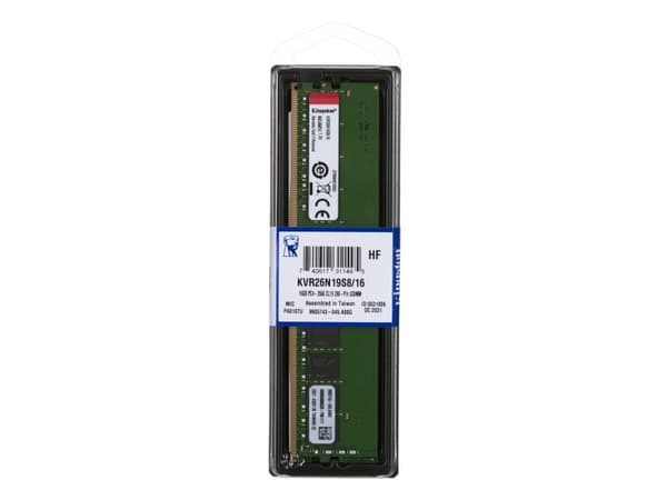 Kingston ValueRAM - DDR4 - modul - 16 GB - DIMM 288-pin - 2666 MHz / PC4-21300 - CL19 - 1.2 V - ikke-bufret - ikke-ECC