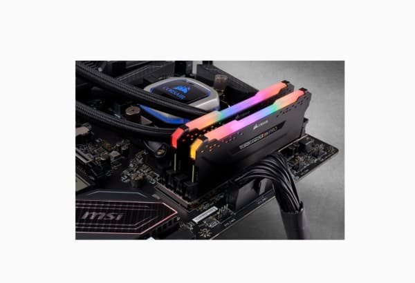 CORSAIR Vengeance RGB PRO - DDR4 - sats - 32 GB: 2 x 16 GB - DIMM 288-pin - 3200 MHz / PC4-25600 - CL16 - 1.35 V - ej buffrad - icke ECC - svart