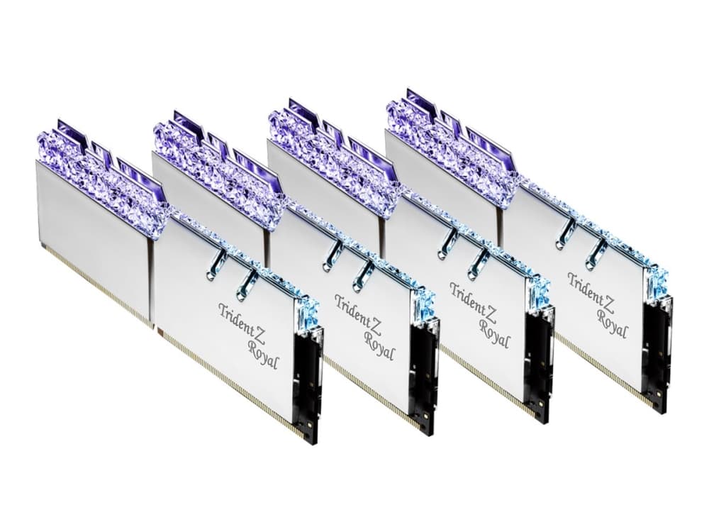 G.Skill Trident Z Royal Series - DDR4 - kit - 128 GB: 4 x 32 GB - DIMM 288-pin - 4000 MHz / PC4-32000 - CL18 - 1.4 V - ikke-bufret - ikke-ECC - sølv