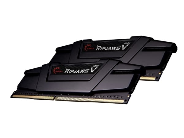 G.Skill Ripjaws V - DDR4 - sett - 64 GB: 2 x 32 GB - DIMM 288-pin - 3600 MHz / PC4-28800 - CL16 - 1.45 V - ikke-bufret - ikke-ECC - klassisk svart