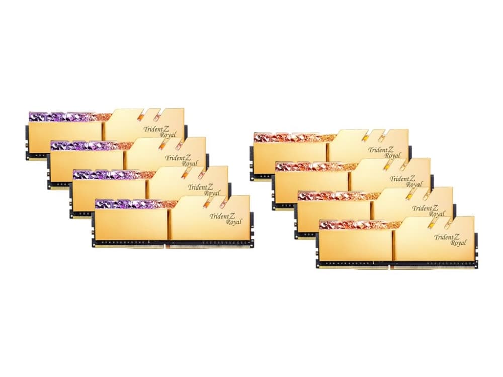 G.Skill Trident Z Royal Series - DDR4 - kit - 256 GB: 8 x 32 GB - DIMM 288-pin - 3200 MHz / PC4-25600 - CL14 - 1.45 V - ikke-bufret - ikke-ECC - gull