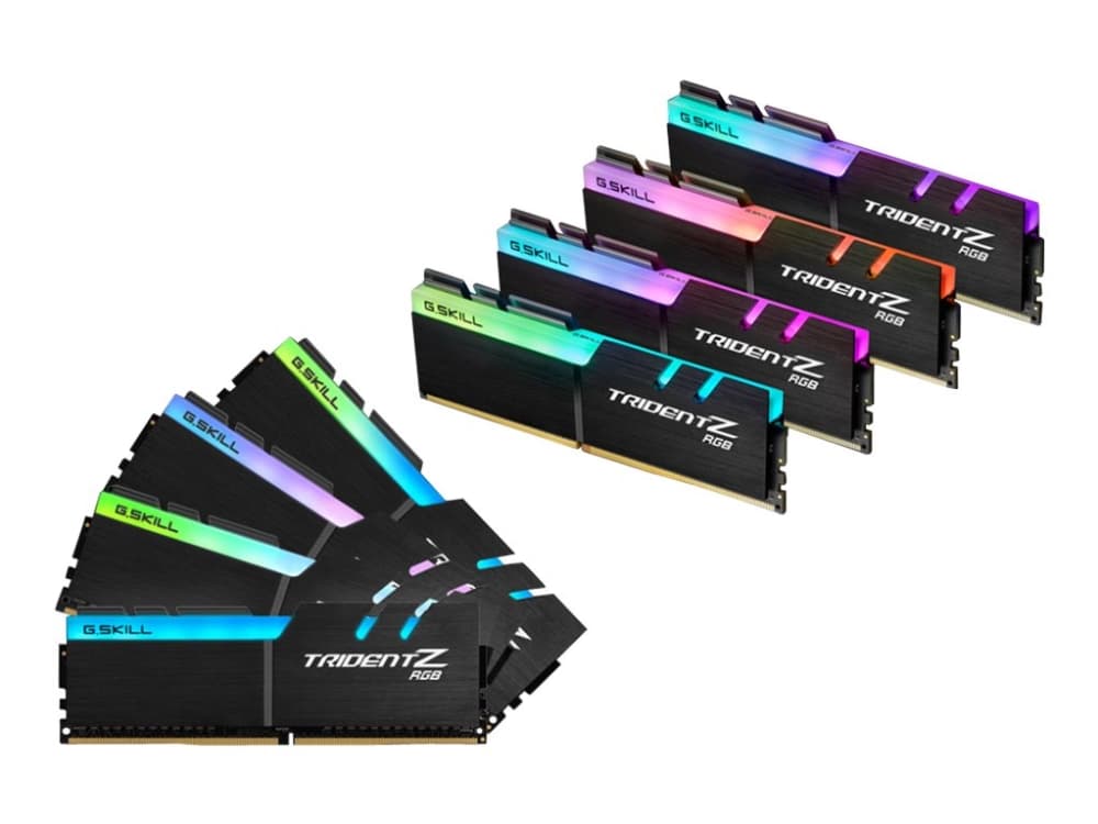 G.Skill TridentZ RGB Series - DDR4 - kit - 256 GB: 8 x 32 GB - DIMM 288-pin - 3200 MHz / PC4-25600 - CL14 - 1.45 V - ikke-bufret - ikke-ECC
