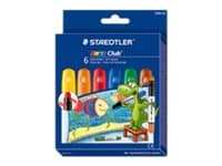 STAEDTLER Noris Club 2390 - Färgkrita - vaxgel - för glas - röd, blå, grön, gul, orange, brun (paket om 6)
