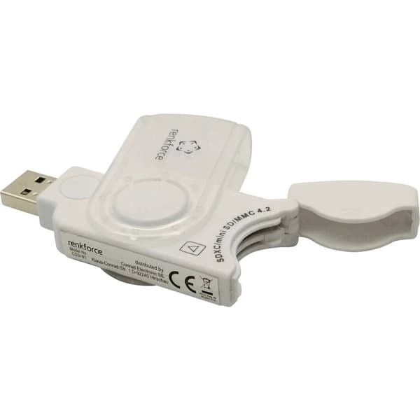 Renkforce RF-3285273 Extern minneskortläsare USB 3.2 Gen 1 Vit