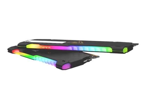 Patriot Extreme Performance Viper Steel RGB - DDR4 - sett - 16 GB: 2 x 8 GB - DIMM 288-pin - 1600 MHz / PC4-25600 - CL18 - 1.35 V - ikke-bufret - ikk