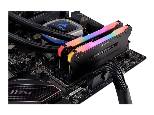 CORSAIR Vengeance RGB PRO - DDR4 - sats - 32 GB: 2 x 16 GB - DIMM 288-pin - 3000 MHz / PC4-24000 - CL16 - 1.35 V - ej buffrad - icke ECC - svart