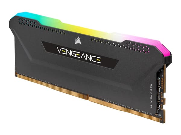 CORSAIR Vengeance RGB PRO SL - DDR4 - sett - 16 GB: 2 x 8 GB - DIMM 288-pin - 3200 MHz / PC4-25600 - CL16 - 1.35 V - ikke-bufret - ikke-ECC - svart