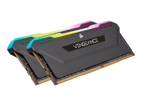 CORSAIR Vengeance RGB PRO SL - DDR4 - sett - 16 GB: 2 x 8 GB - DIMM 288-pin - 3200 MHz / PC4-25600 - CL16 - 1.35 V - ikke-bufret - ikke-ECC - svart