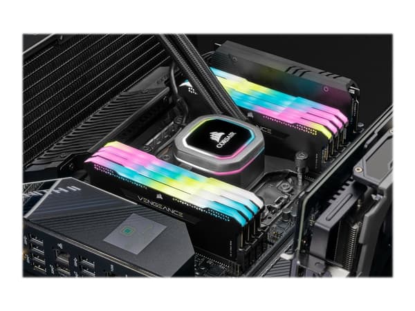 CORSAIR Vengeance RGB PRO SL - DDR4 - sett - 16 GB: 2 x 8 GB - DIMM 288-pin - 3200 MHz / PC4-25600 - CL16 - 1.35 V - ikke-bufret - ikke-ECC - svart