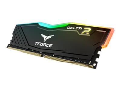 T-Force DELTA RGB - DDR4 - sett - 32 GB: 2 x 16 GB - DIMM 288-pin - 1800 MHz / PC4-28800 - CL18 - 1.35 V - ikke-bufret - ikke-ECC - svart