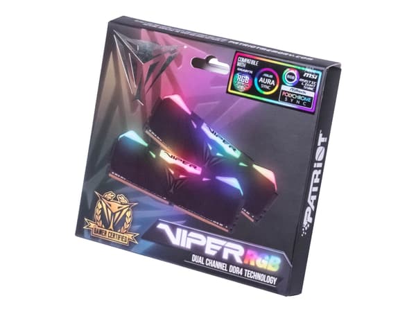 Patriot Extreme Performance Viper Steel RGB - DDR4 - sats - 64 GB: 2 x 32 GB - DIMM 288-pin - 1600 MHz / PC4-25600 - CL18 - 1.35 V - ej buffrad - ick