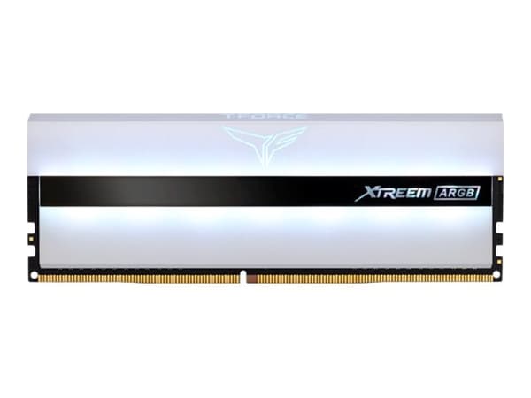 T-Force Xtreem ARGB White - DDR4 - sats - 16 GB: 2 x 8 GB - DIMM 288-pin - 3200 MHz / PC4-25600 - CL14 - 1.35 V - ej buffrad - icke ECC - vit