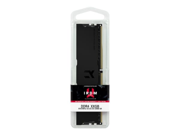 GOODRAM IRDM PRO - DDR4 - sats - 32 GB: 2 x 16 GB - DIMM 288-pin - 3600 MHz / PC4-28800 - CL18 - 1.35 V - ej buffrad - icke ECC - svart