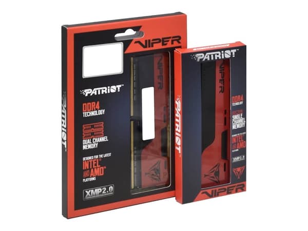 Viper Elite II - DDR4 - modul - 8 GB - DIMM 288-pin - 1600 MHz / PC4-25600 - CL18 - 1.35 V - ikke-bufret - ikke-ECC - rød, svart