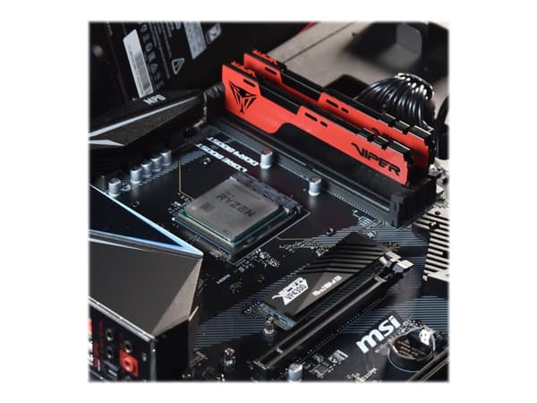 Viper Elite II - DDR4 - modul - 16 GB - DIMM 288-pin - 2000 MHz / PC4-32000 - CL20 - 1.4 V - ikke-bufret - ikke-ECC - rød, svart