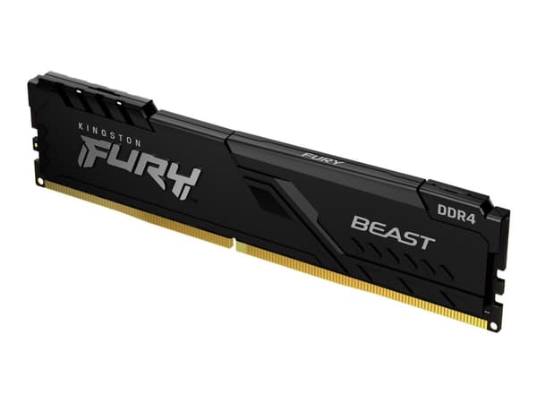 Kingston FURY Beast - DDR4 - sarja - 16 Gt: 2 x 8 Gt - DIMM 288-PIN - 3200 MHz / PC4-25600 - CL16 - 1,35 V - puskuroimaton - ei-ECC - musta