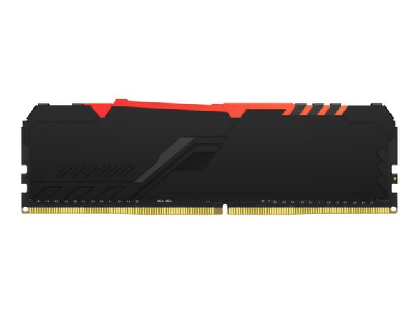 Kingston FURY Beast RGB - DDR4 - sett - 64 GB: 2 x 32 GB - DIMM 288-pin - 3000 MHz / PC4-24000 - CL16 - 1.35 V - ikke-bufret - ikke-ECC - svart