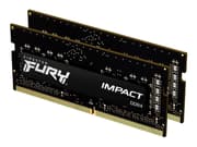 Kingston FURY Impact - DDR4 - sett - 32 GB: 2 x 16 GB - SO DIMM 260-pin - 3200 MHz / PC4-25600 - CL20 - 1.2 V - ikke-bufret - ikke-ECC - svart