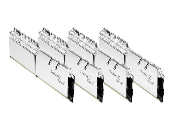 G.Skill Trident Z Royal Series - DDR4 - sett - 128 GB: 8 x 16 GB - DIMM 288-pin - 3600 MHz / PC4-28800 - CL14 - 1.45 V - ikke-bufret - ikke-ECC - søl