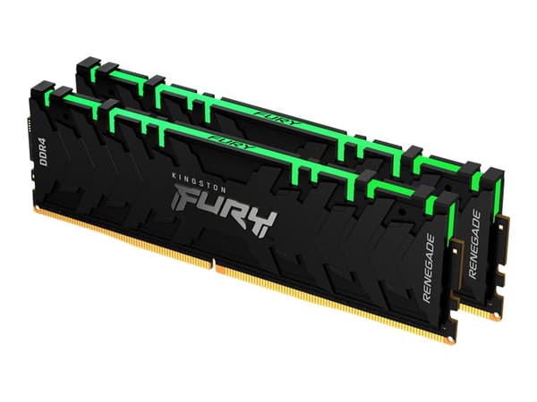 Kingston FURY Renegade RGB - DDR4 - sett - 16 GB: 2 x 8 GB - DIMM 288-pin - 3000 MHz / PC4-24000 - CL15 - 1.35 V - ikke-bufret - ikke-ECC - svart