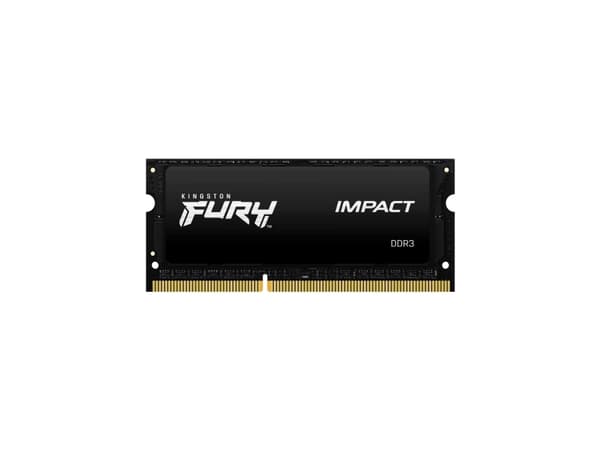 Kingston FURY Impact - DDR3L - modul - 4 GB - SO DIMM 204-pin - 1600 MHz / PC3L-12800 - CL9 - 1.35 / 1.5 V - ikke-bufret - ikke-ECC - svart
