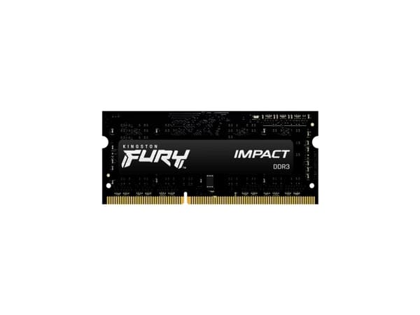 Kingston FURY Impact - DDR3L - modul - 4 GB - SO DIMM 204-pin - 1600 MHz / PC3L-12800 - CL9 - 1.35 / 1.5 V - ikke-bufret - ikke-ECC - svart