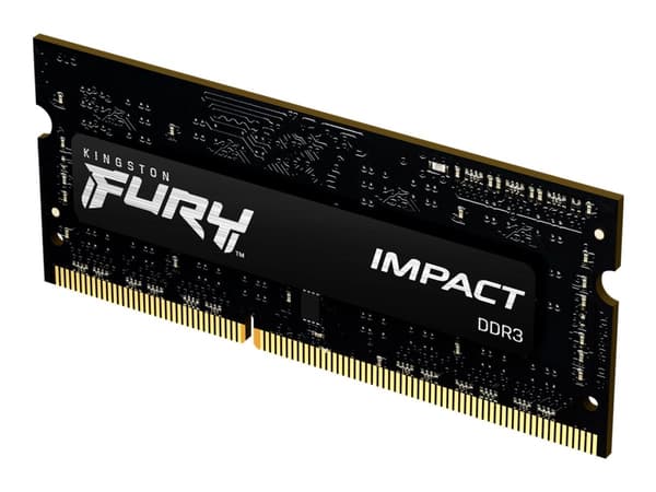 Kingston FURY Impact - DDR3L - modul - 4 GB - SO DIMM 204-pin - 1600 MHz / PC3L-12800 - CL9 - 1.35 / 1.5 V - ikke-bufret - ikke-ECC - svart