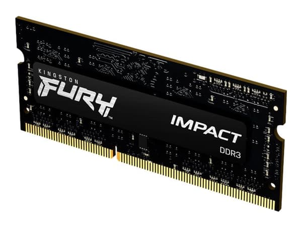 Kingston FURY Impact - DDR3L - modul - 4 GB - SO DIMM 204-pin - 1600 MHz / PC3L-12800 - CL9 - 1.35 / 1.5 V - ikke-bufret - ikke-ECC - svart