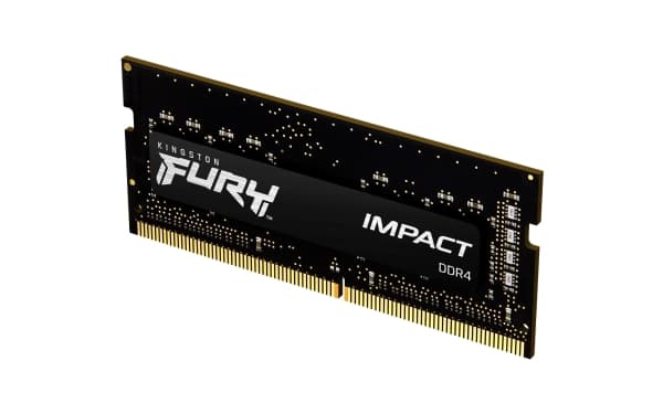 Kingston FURY Impact - DDR4 - modul - 8 GB - SO DIMM 260-pin - 3200 MHz / PC4-25600 - CL20 - 1.2 V - ikke-bufret - ikke-ECC - svart