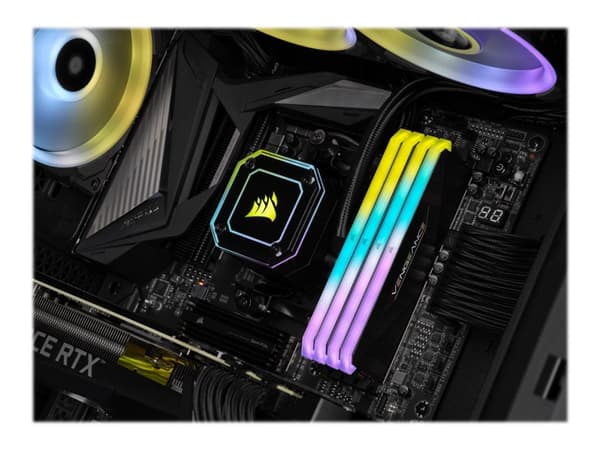 CORSAIR Vengeance RGB RT - DDR4 - sats - 32 GB: 2 x 16 GB - DIMM 288-pin - 3600 MHz / PC4-28800 - CL16 - 1.35 V - ej buffrad - icke ECC - svart