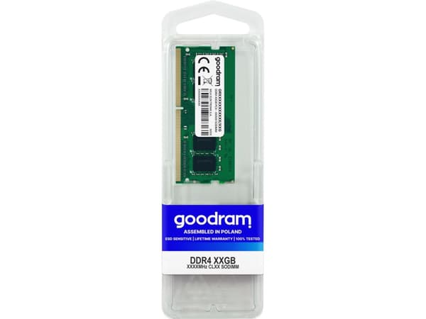 Datamaskinminne GoodRam SODIMM, DDR4, 32 GB, 2666 MHz, CL19 (GR2666S464L19 / 32G)