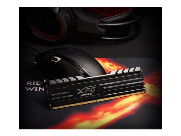 XPG GAMMIX D10 - DDR4 - modul - 8 GB - DIMM 288-pin - 3200 MHz / PC4-25600 - CL16 - 1.35 V - ej buffrad - icke ECC - svart