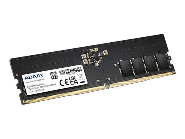 ADATA - DDR5 - modul - 16 GB - DIMM 288-pin - 2400 MHz / PC5-38400 - CL40 - 1.1 V - ikke-bufret - on-die ECC - svart