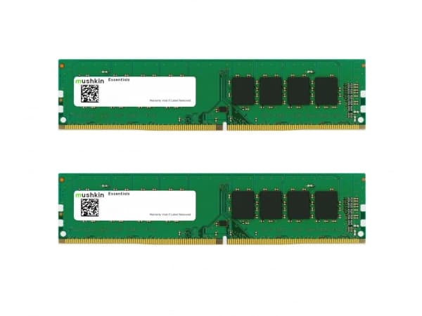 Mushkin Essentials - DDR4 - sett - 64 GB: 2 x 32 GB - DIMM 288-pin - 2933 MHz / PC4-23400 - CL21 - 1.2 V - ikke-bufret - ikke-ECC