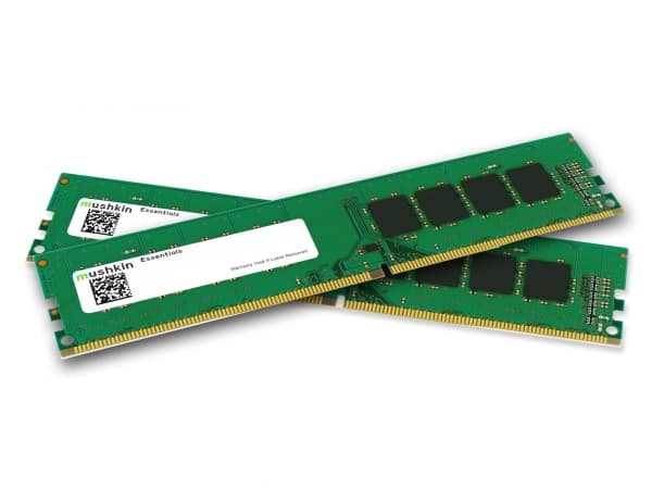 Mushkin Essentials - DDR4 - sett - 64 GB: 2 x 32 GB - DIMM 288-pin - 2933 MHz / PC4-23400 - CL21 - 1.2 V - ikke-bufret - ikke-ECC