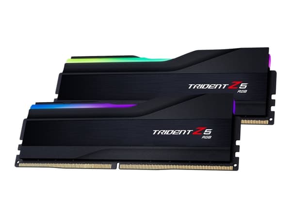 G.Skill Trident Z5 RGB - DDR5 - sett - 32 GB: 2 x 16 GB - DIMM 288-pin - 6000 MHz / PC5-48000 - CL40 - 1.3 V - ikke-bufret - ikke-ECC - matt svart
