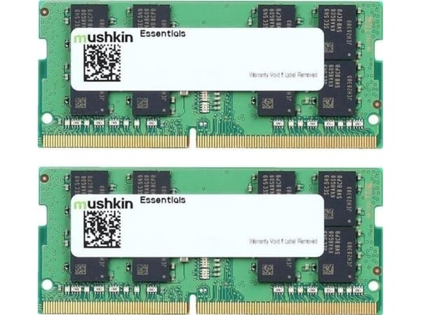 Mushkin Essentials - DDR4 - sett - 16 GB: 2 x 8 GB - DIMM 288-pin - 3200 MHz / PC4-25600 - CL22 - 1.2 V - ikke-bufret - ikke-ECC