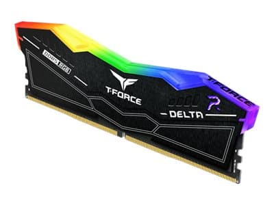 T-Force DELTA RGB - DDR5 - sats - 32 GB: 2 x 16 GB - DIMM 288-pin - 6200 MHz / PC5-49600 - CL38 - 1.25 V - ej buffrad - on-die ECC - svart