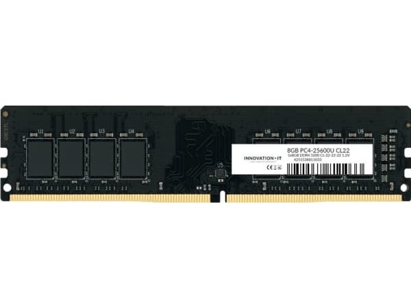 Innovation IT RAMDDR4 3200 8GB Innovation IT CL22-22- Desktop-hukommelse Inno8G3200SS