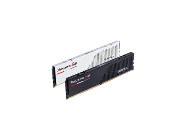 G.Skill Ripjaws S5 - DDR5 - sett - 32 GB: 2 x 16 GB - DIMM 288-pin - 6000 MHz / PC5-48000 - CL32 - 1.35 V - ikke-bufret - ikke-ECC - matt svart