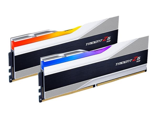 G.Skill Trident Z5 RGB - DDR5 - sett - 32 GB: 2 x 16 GB - DIMM 288-pin - 6000 MHz / PC5-48000 - CL36 - 1.35 V - ikke-bufret - ikke-ECC - metallic søl